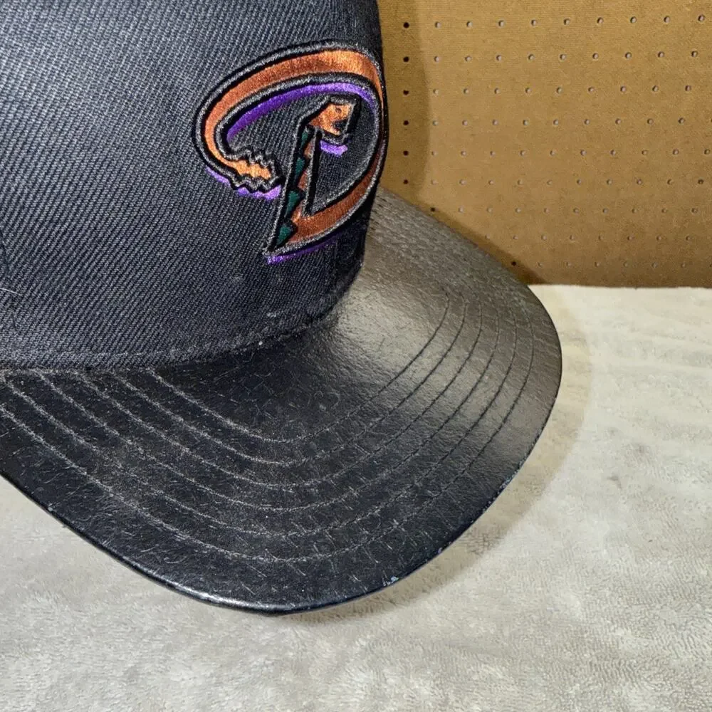 Arizona Diamond Back Pro Standard Cooperstown black leather brim hat cap